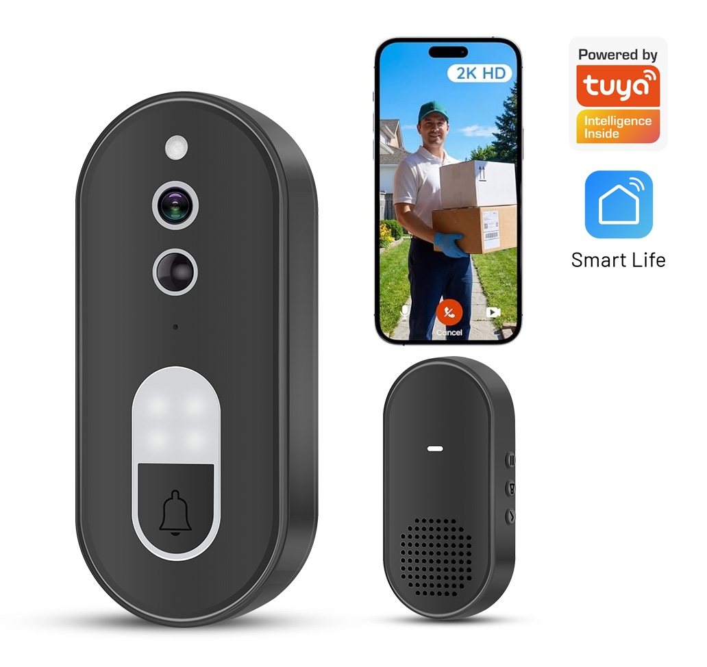 Home Security Doorbell Camera - Tuya 1080P HD Bezprzewodowy Wideodomofon WiFi
