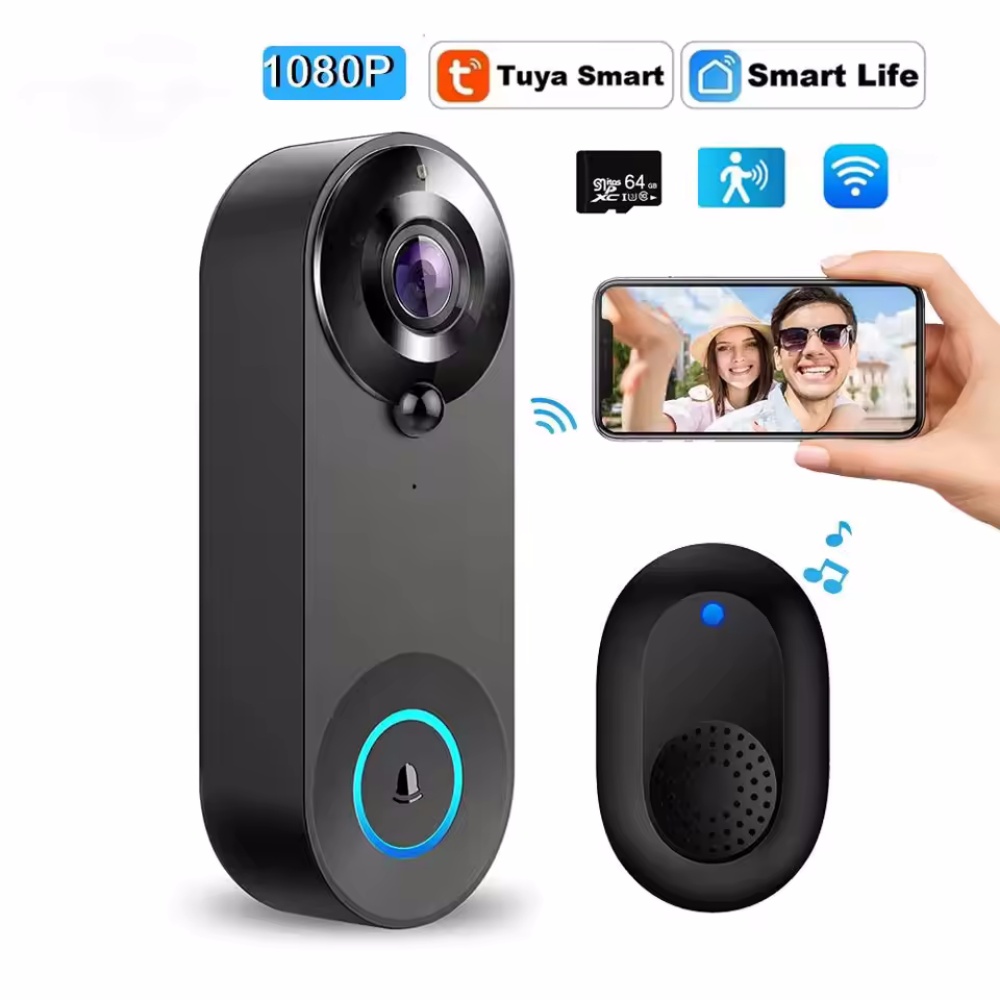 Home Security Ideas - Tuya Bezprzewodowy Dzwonek do Drzwi WiFi