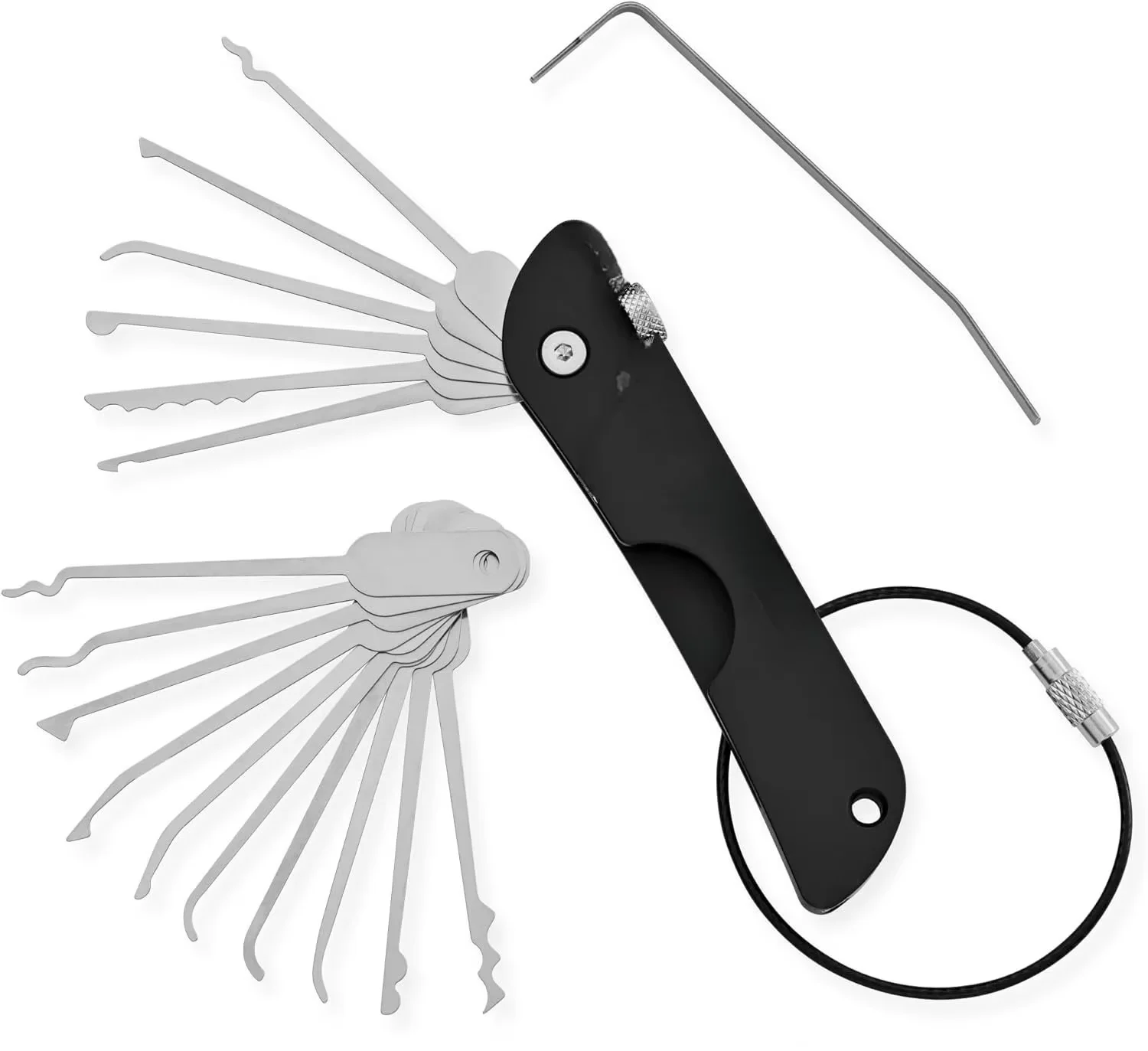 Lock Picking Set - 21-częściowy kompaktowy zestaw do wybijania zamków,