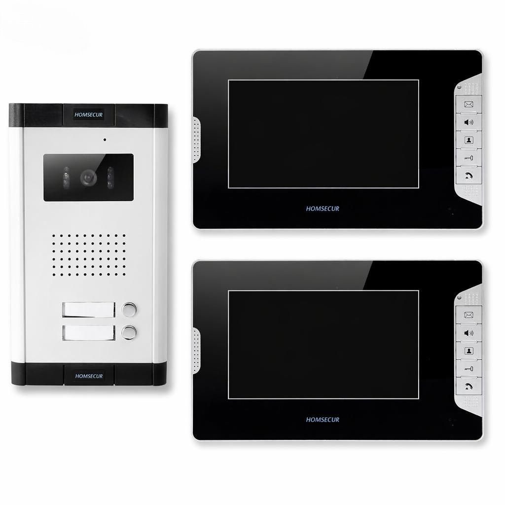 Home Security Doorbell Camera - 4-przewodowy 2-familowy wideodomofon z 7-calowym monitorem,