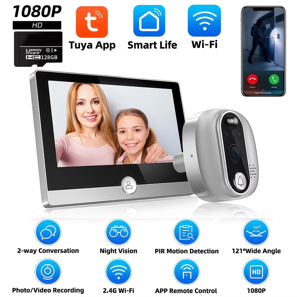 Home Security Doorbell Camera - Tuya 1080P WiFi dzwonek do drzwi