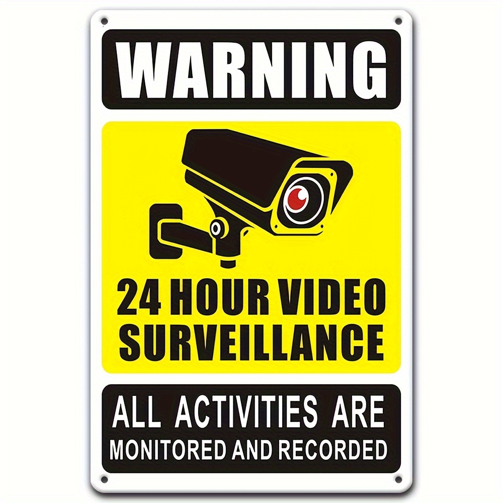 Home Security Business - Znak ostrzegawczy: Nadzór wideo 24/7 -