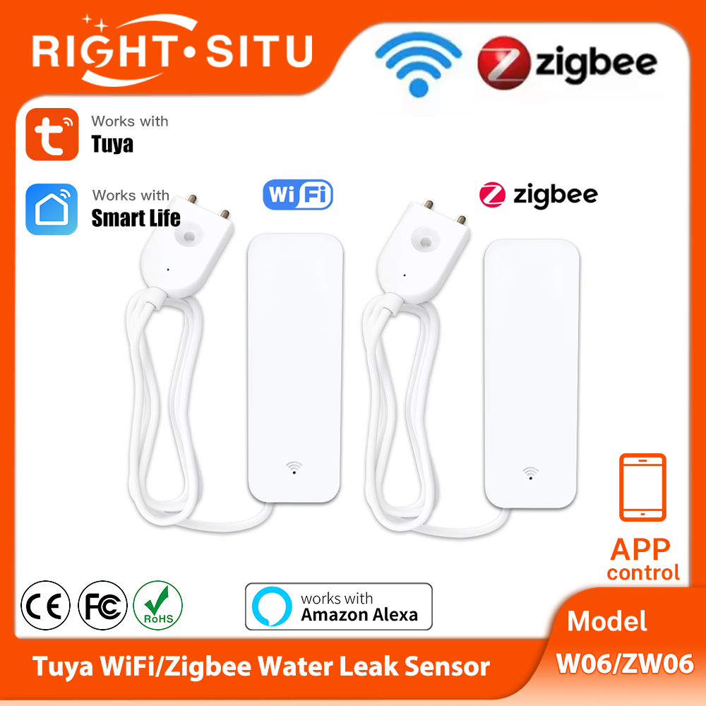 Home Security Home Assistant - Czujnik zalania Tuya WiFi Zigbee, inteligentny