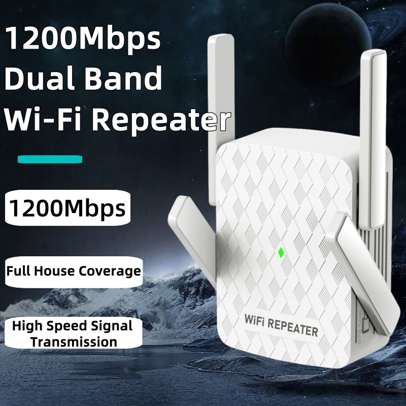 Home Security Network - Wzmacniacz sygnału WiFi 1200Mbps, repeater/router WiFi,
