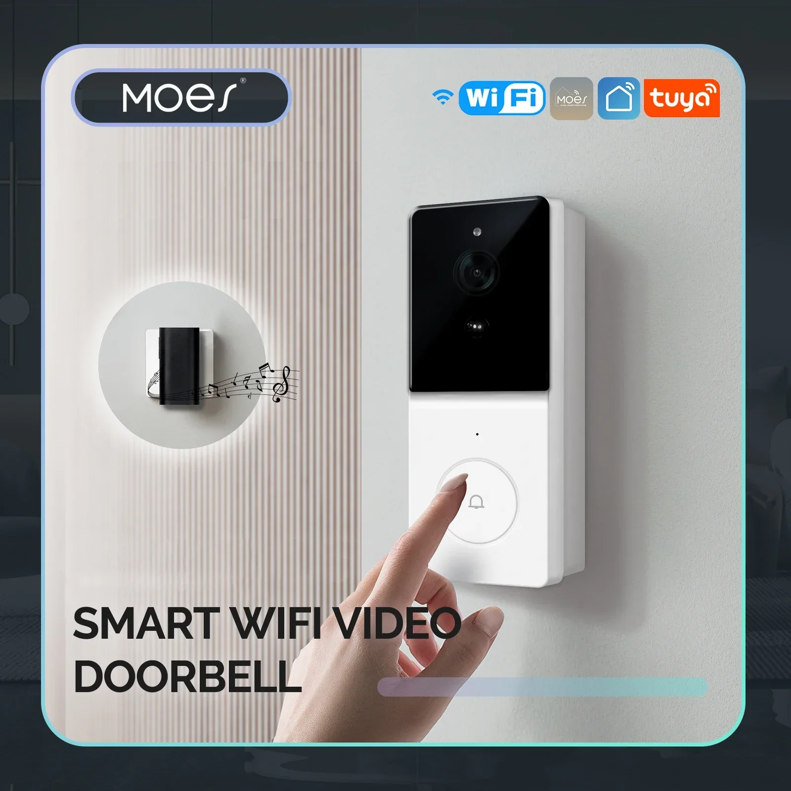 Home Security Product - MOES Tuya Inteligentna kamera wideodomofonowa WiFi