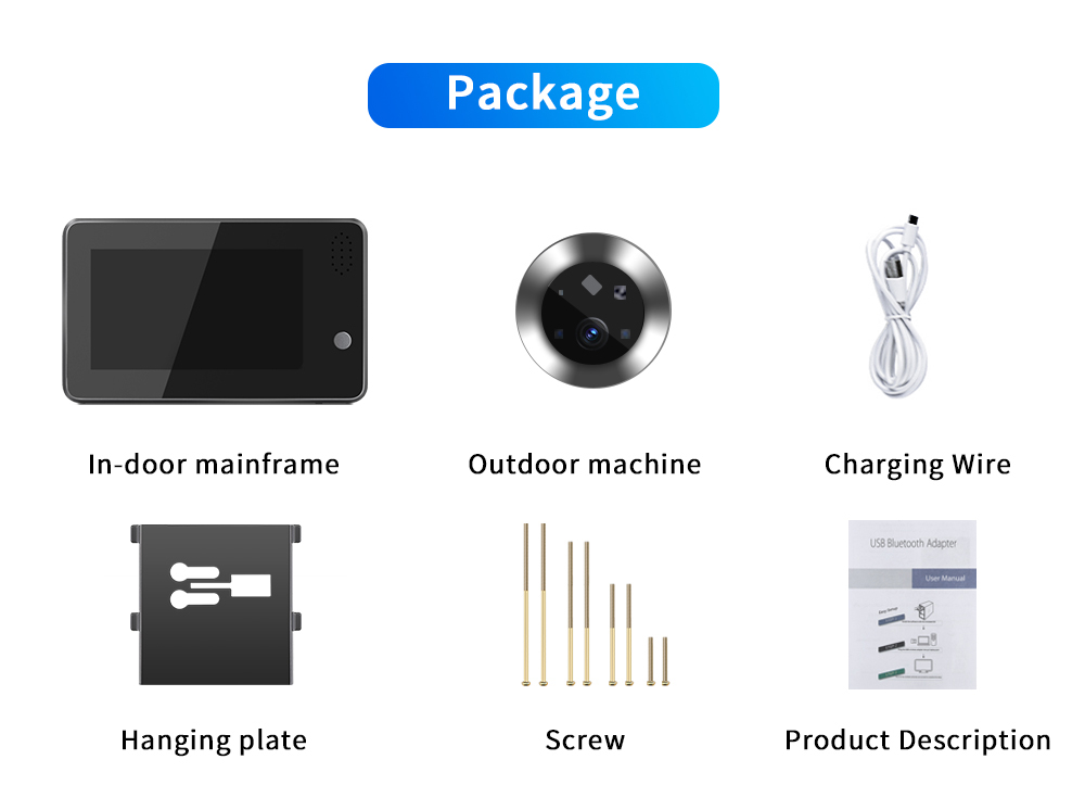 4,3-calowy inteligentny dzwone – Home Security Doorbell Camera recenzja i cena