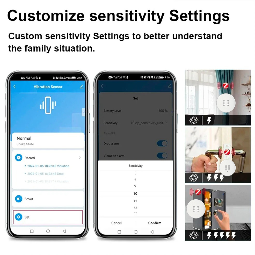 Inteligentny czujnik wibracji  – Home Security Monitoring System recenzja i cena